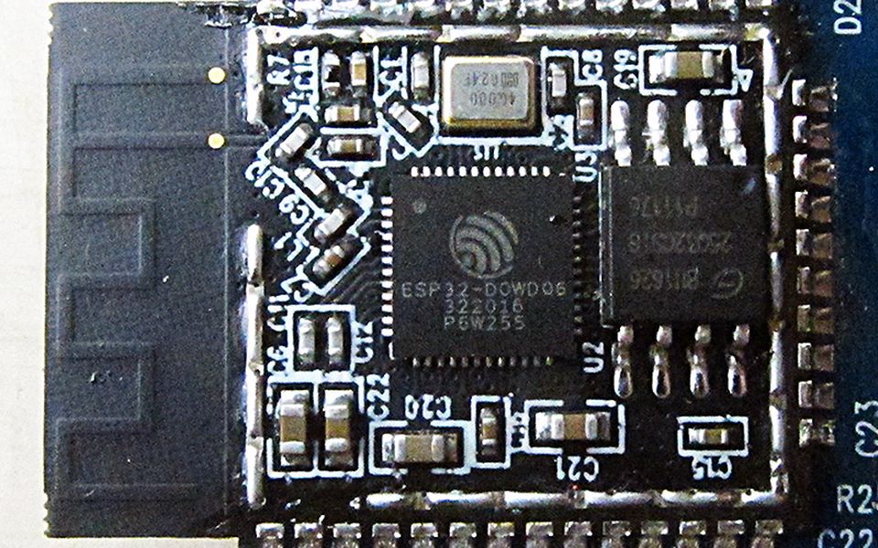 Wireless and Bluetooth module on a circuit board