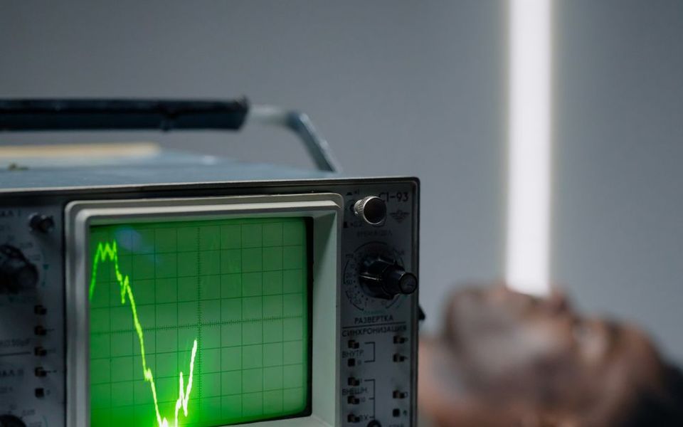 Oscilloscope on the bench
