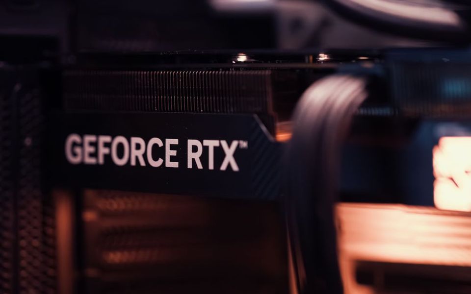 Desktop graphics card close-up